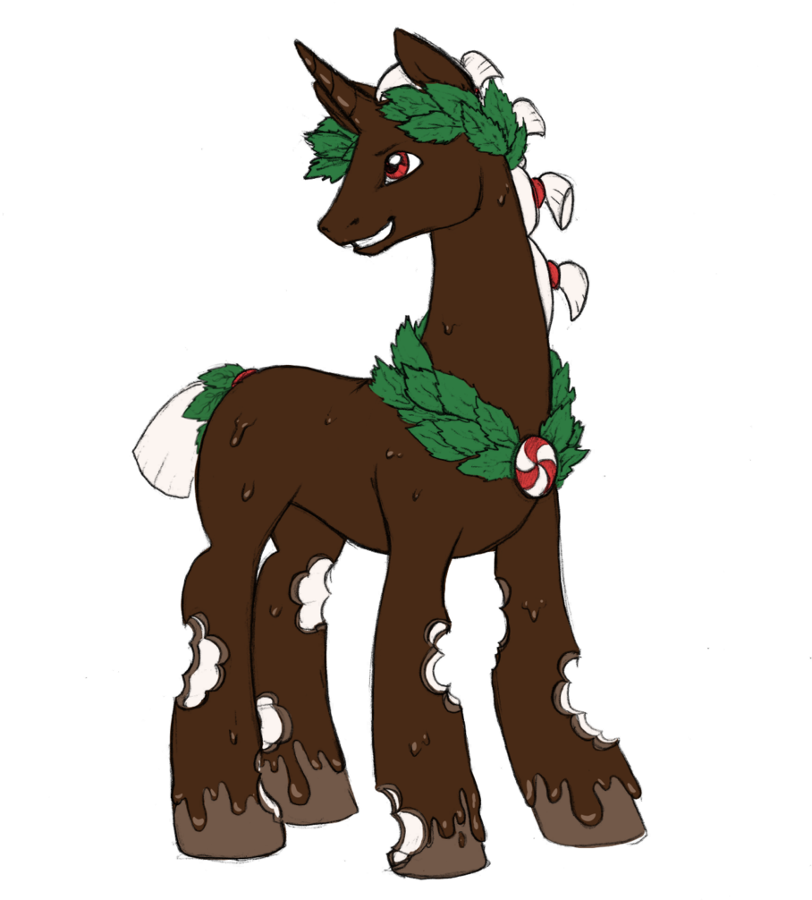 Allegro-designs, Banded Mane, Chocolate, Food Pony, - Cartoon (929x1024), Png Download