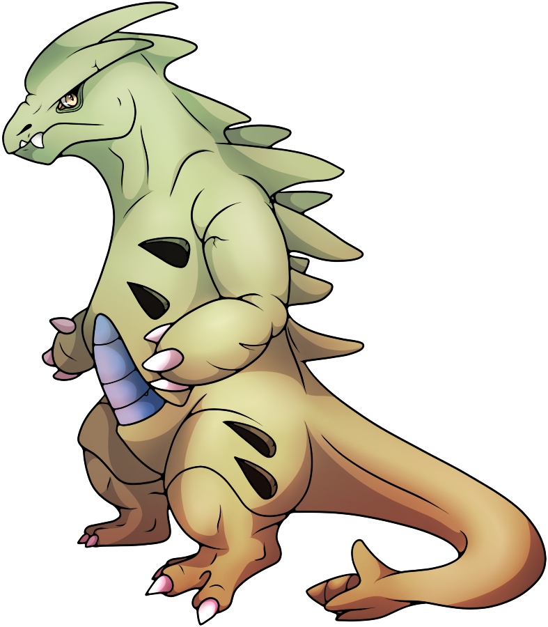Tyranitar - Cartoon (787x900), Png Download
