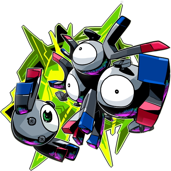 Magneton - Magnemite (614x608), Png Download
