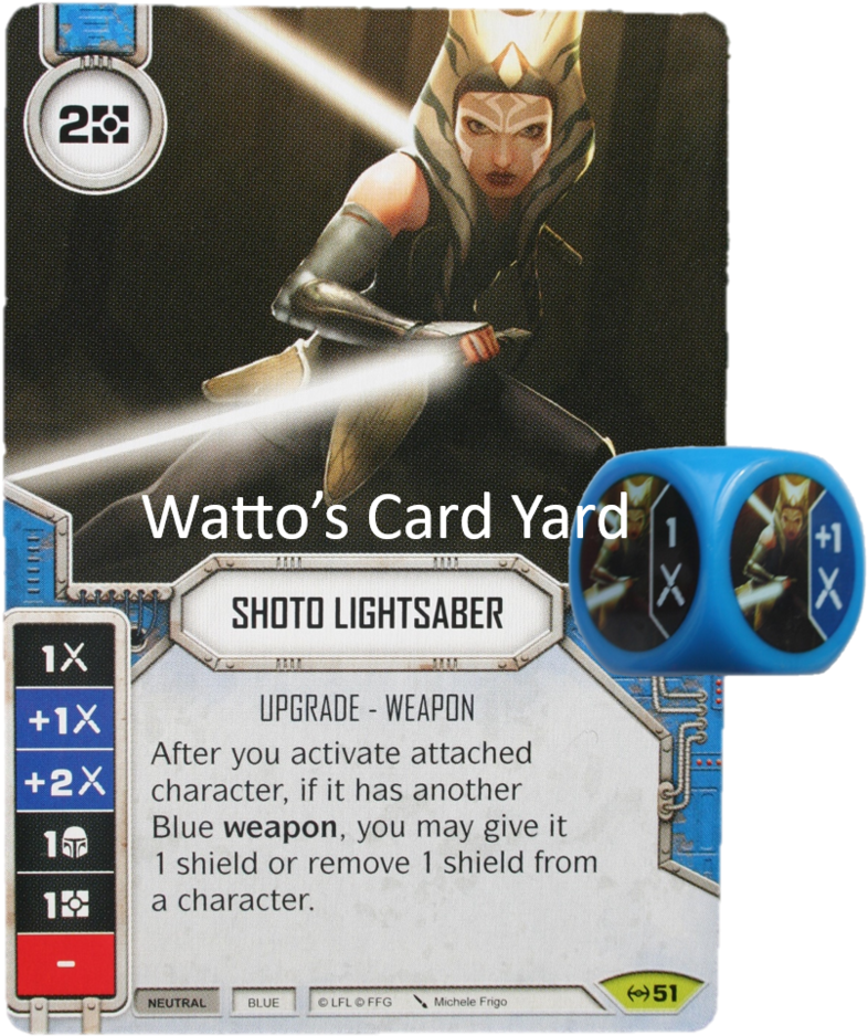 Shoto Lightsaber - Star Wars Destiny: Shoto Lightsaber - Empire At War (829x999), Png Download