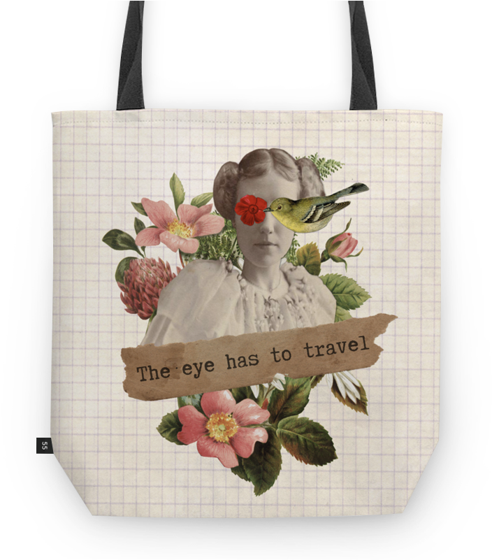 Bolsa Eyes Has To Travel De Viviane Reisna - Curtain (800x800), Png Download