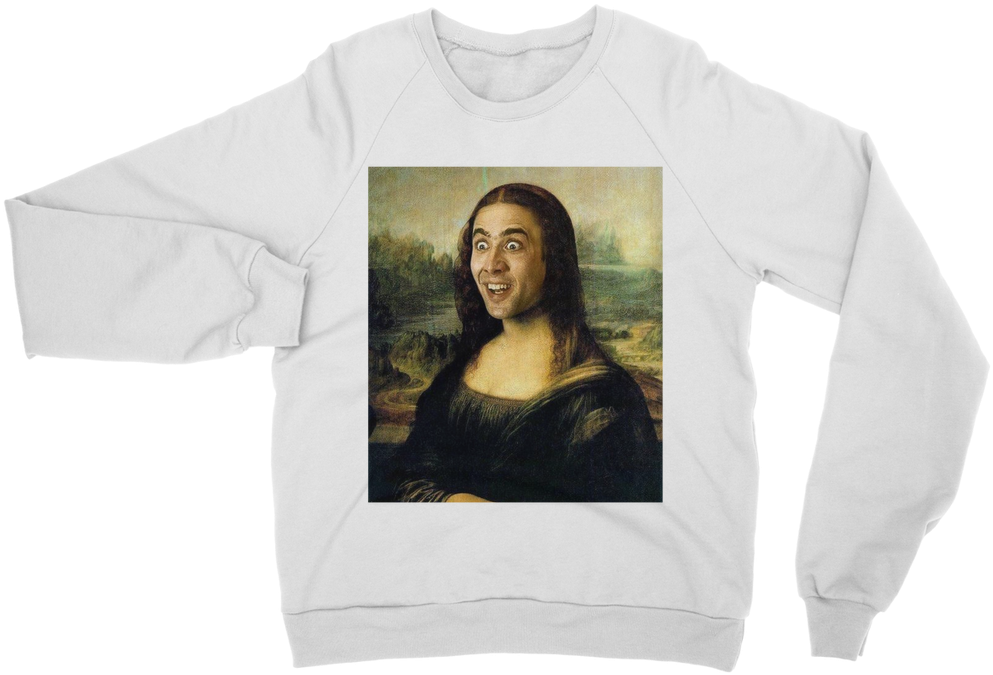 Nicolas Cage As The Mona Lisa ﻿classic Adult Sweatshirt - O Draconian Devil Oh Lame Saint Meaning (1024x1024), Png Download