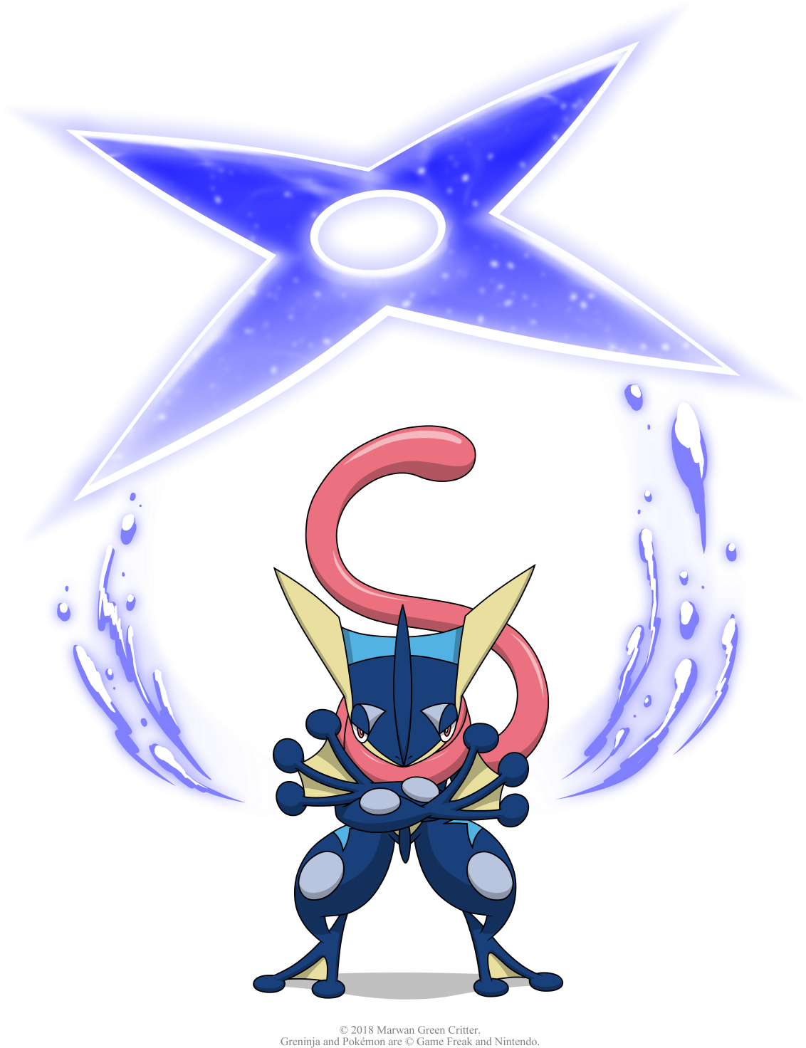 Greninja The Best Ninja - Marwan Green Critter (1200x1600), Png Download