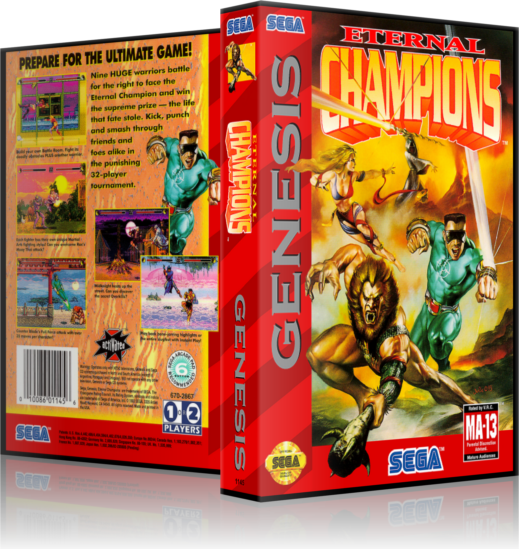 Sega Genesis/ Mega Drive Hd 3d Boxes (1768x1858), Png Download