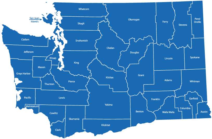 Filter By - - Map Of Washington State (815x535), Png Download