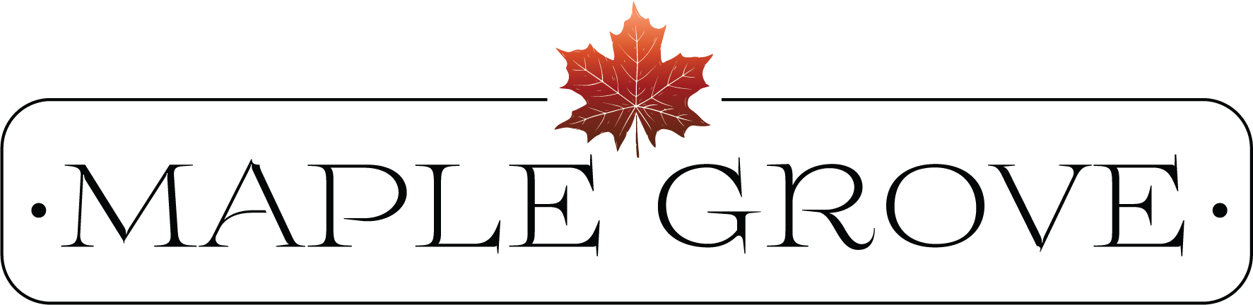 Maple Grove - Maple Leaf (1773x432), Png Download