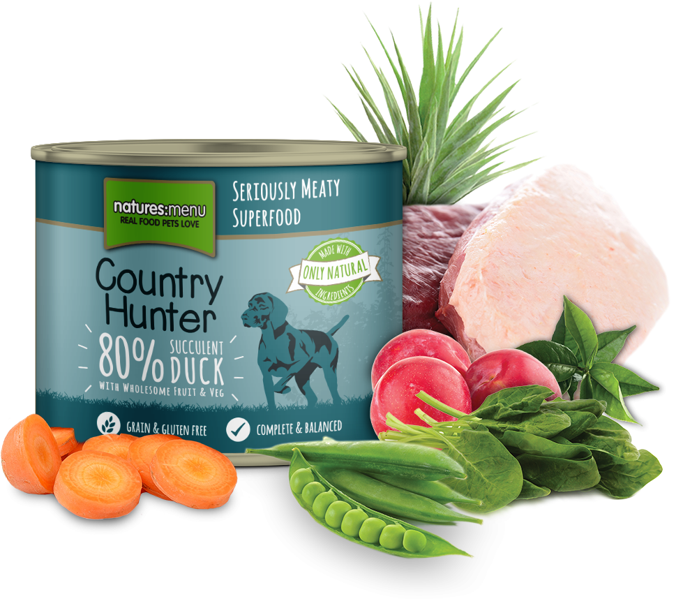 Country Hunter Dog Food Can Succulent Duck - Natures Menu - Country Hunter Farm Reared Turkey (600gm) (1000x1000), Png Download