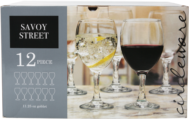 Savoy Wine Glasses By Circle Glass - Savoy Street Goblets (650x650), Png Download