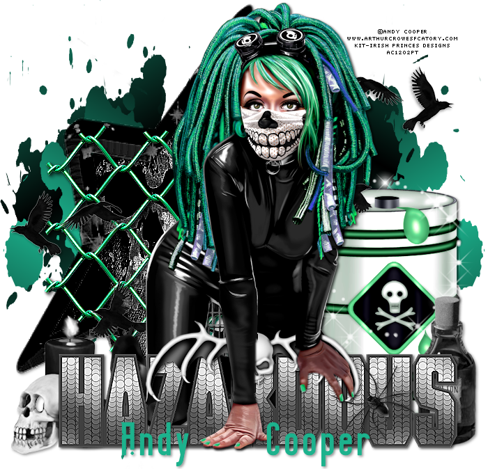 Bonus Tube Called Skull Cyber Goth By Andy Cooper - Team (700x674), Png Download