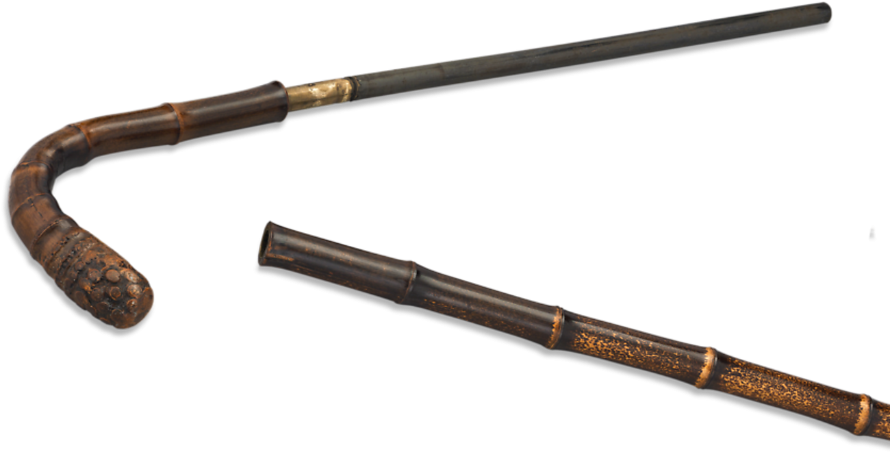 Blackjack Weapon Cane - Walking Stick (1351x1080), Png Download