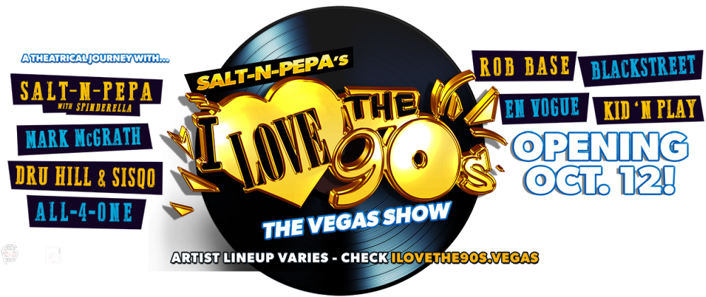 I Love The 90s Lineup Vegas - Love The 90s Las Vegas (1024x427), Png Download