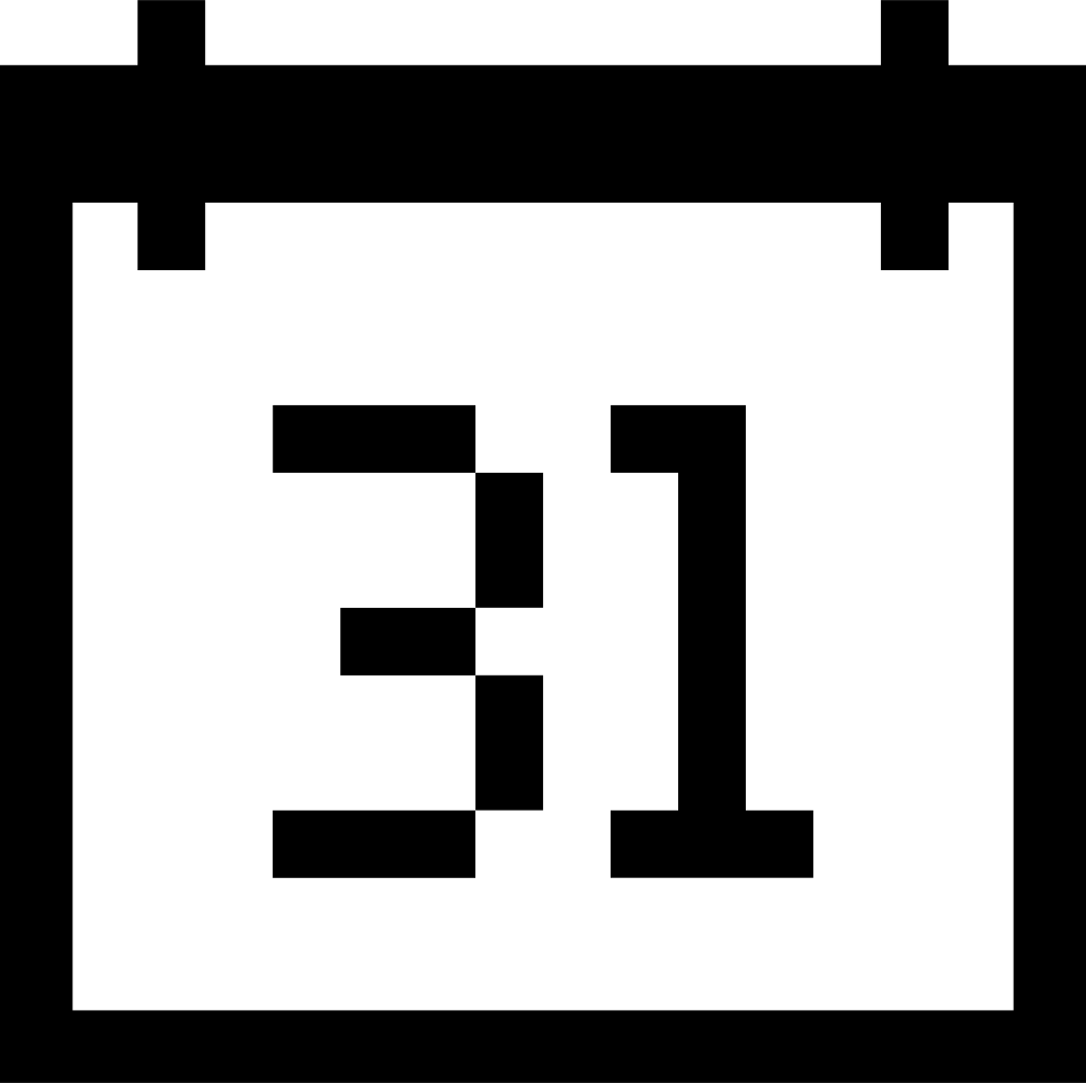 Png File Svg - Calendar Pixel (980x978), Png Download