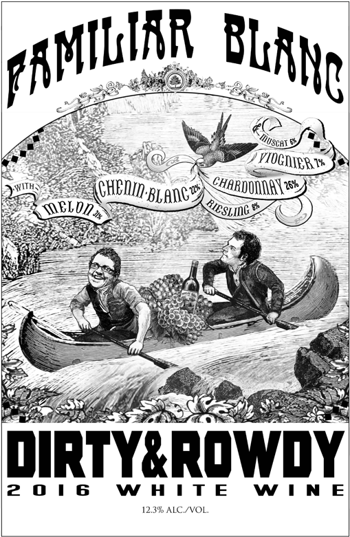 Dirty & Rowdy Familiar Blanc 2016 Image - Dirty Rowdy Familiar Blanc Wine (540x1100), Png Download