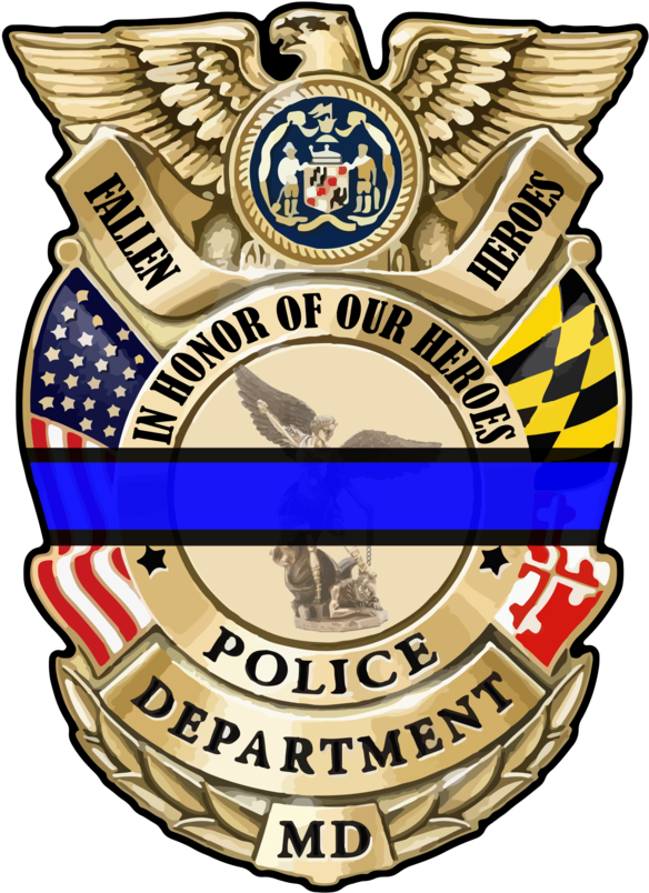 Fallen Maryland Police Fundraiser Decal - Archangel St Michael 10 Inch Bronze And Gold Statue (800x840), Png Download