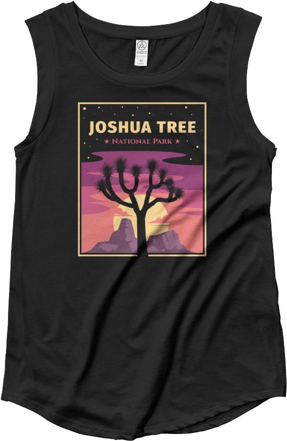 Joshua Tree National Park Ladies' Cap Sleeve T-shirt - T-shirt (1000x1000), Png Download