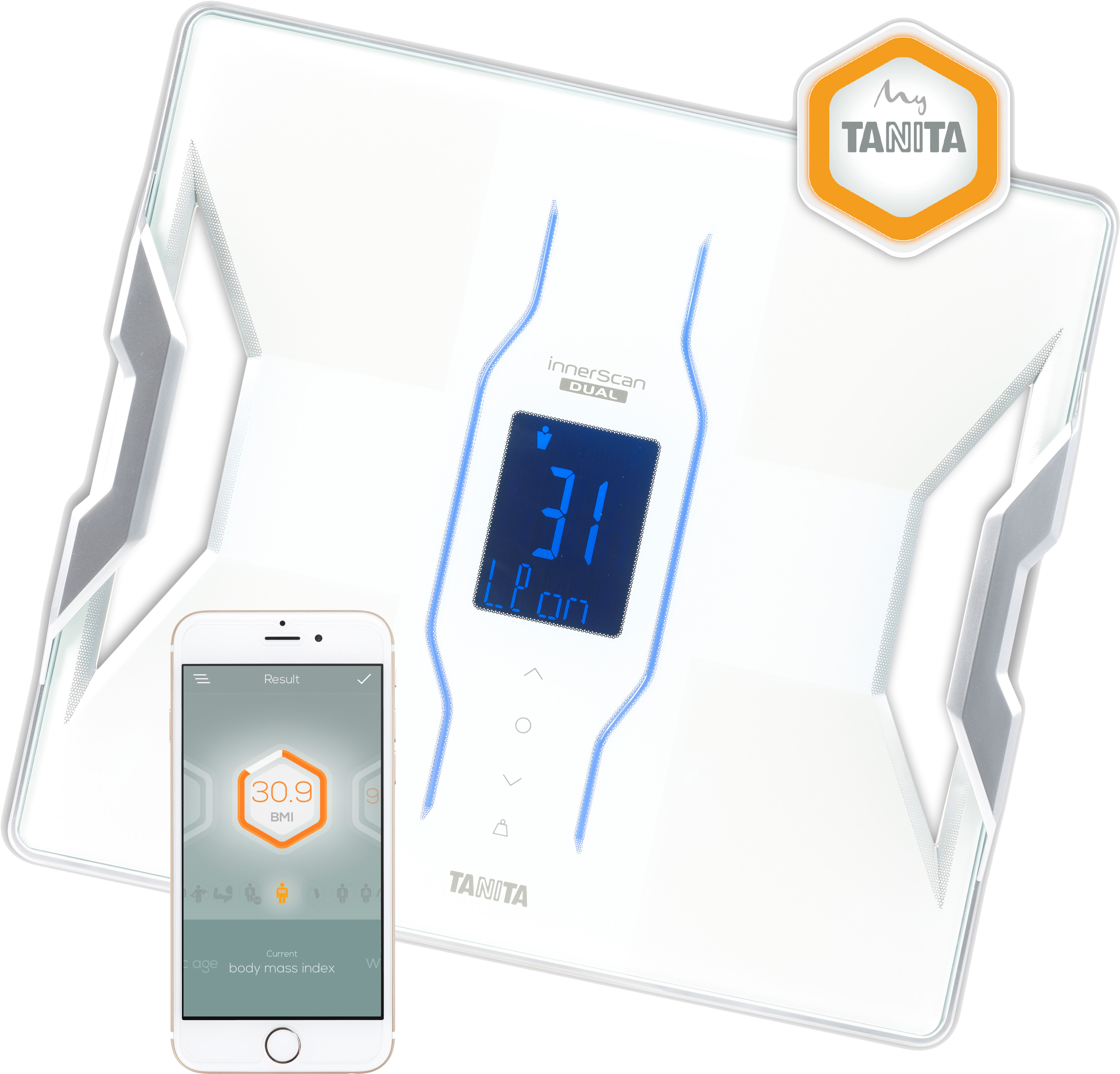 Rd-953 - Tanita Innerscan Dual Rd-953 White Scale (4073x3682), Png Download