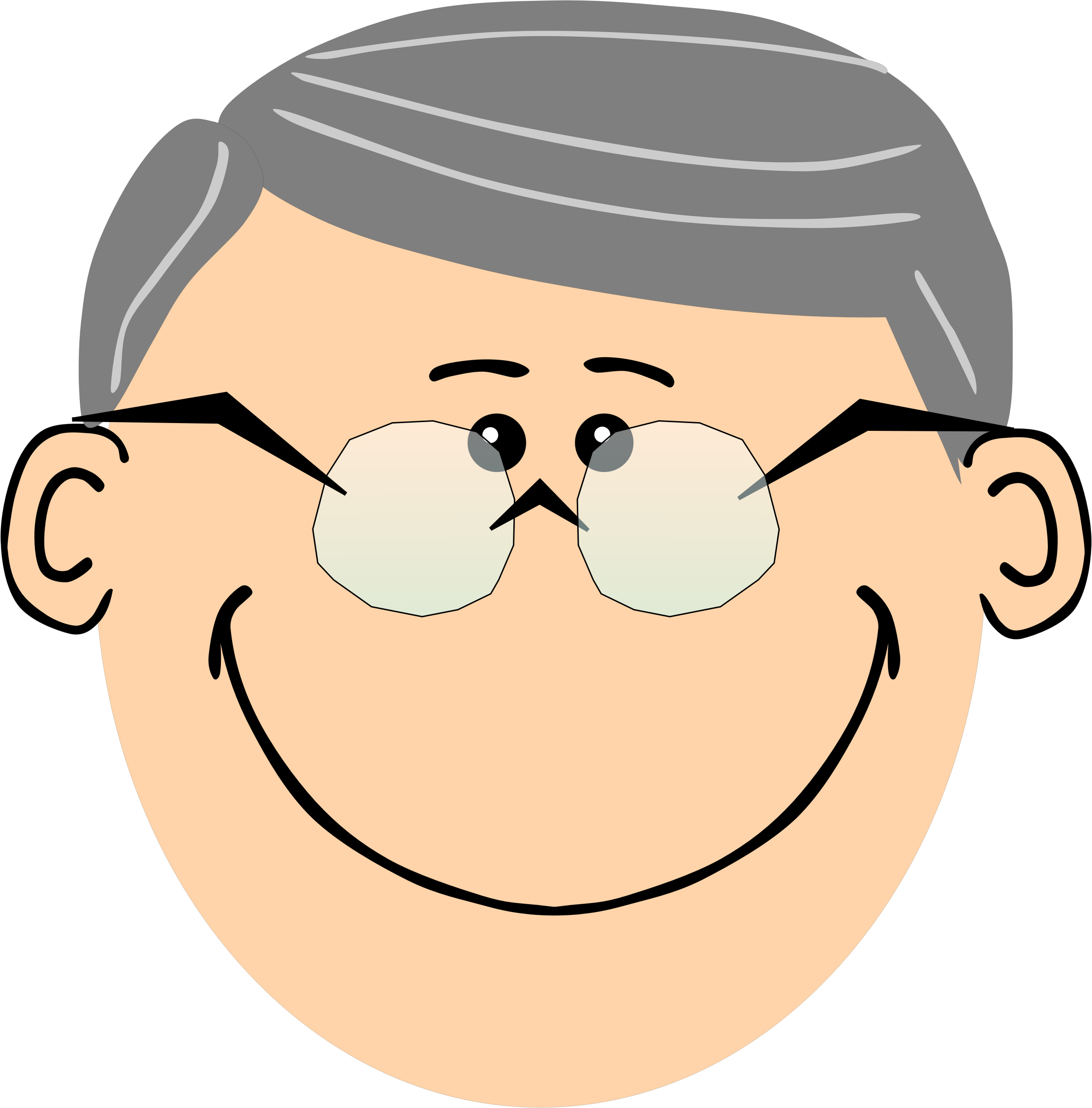Big Image - Cartoon Man Face (2255x2289), Png Download