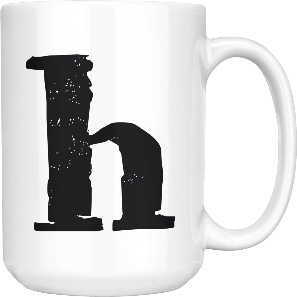 Lower Case H Initial Mug - Mug (1060x1060), Png Download