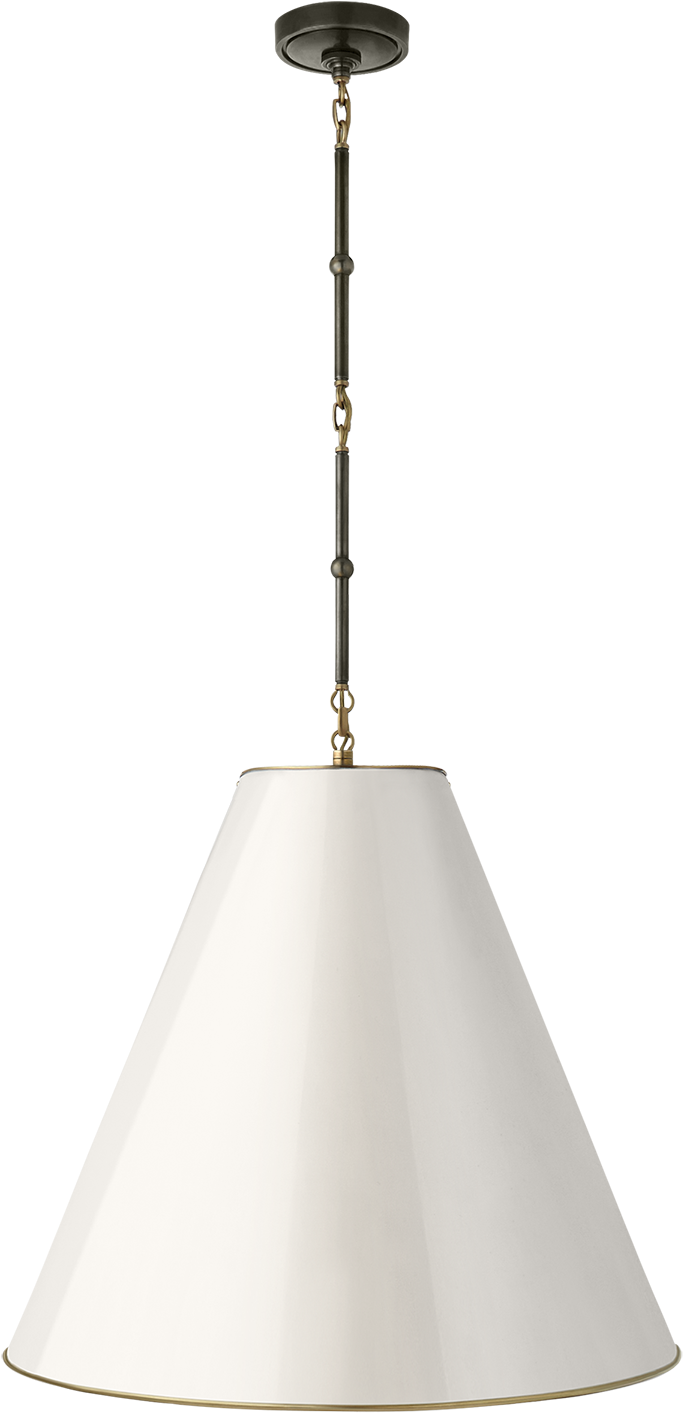 Goodman Large Hanging Lamp In Bronze And Hand-rubbed - Lampshade (1440x1440), Png Download