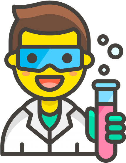 Man Scientist Emoji - Scientist Emoji Png (866x650), Png Download