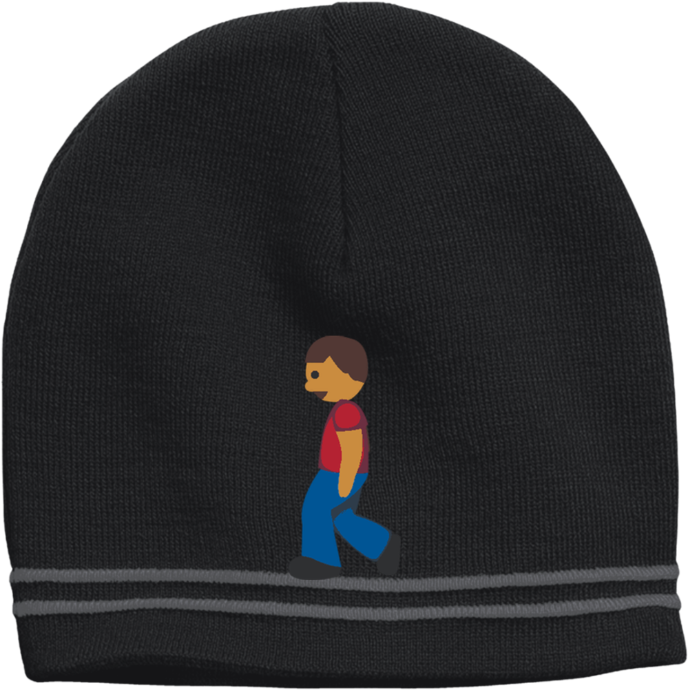 Man Walking Emoji Stc20 Sport-tek Colorblock Beanie - Man Walking Emoji Stc15 Sport-tek Performance Knit (1024x1024), Png Download