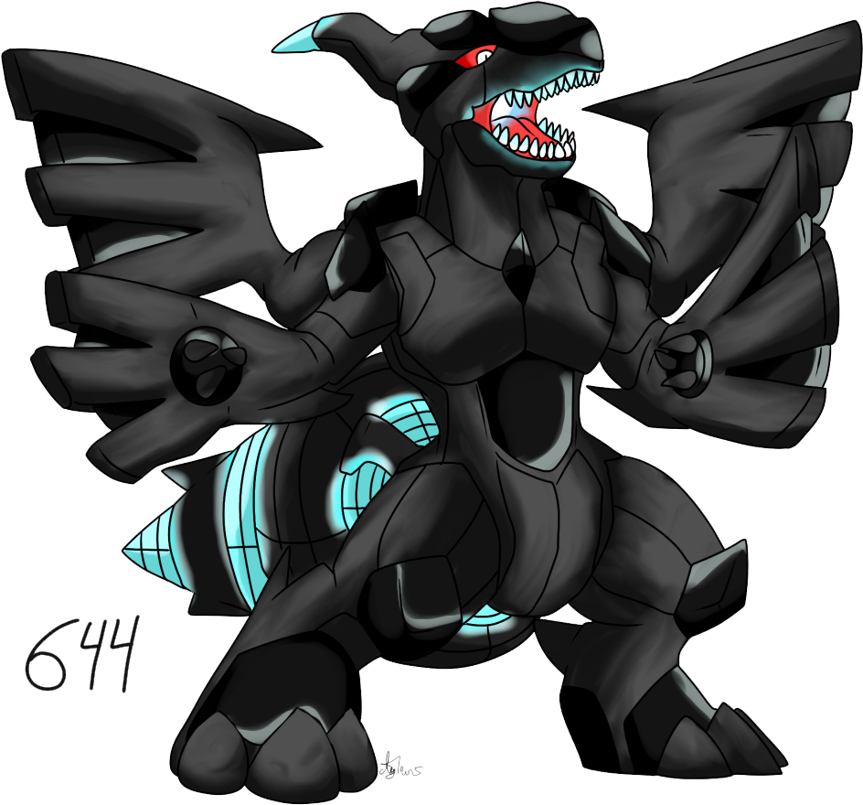 Pour La Cinquantième Semaine, On Vous A Demandé De - Dessin De Pokemon Zekrom (1000x905), Png Download