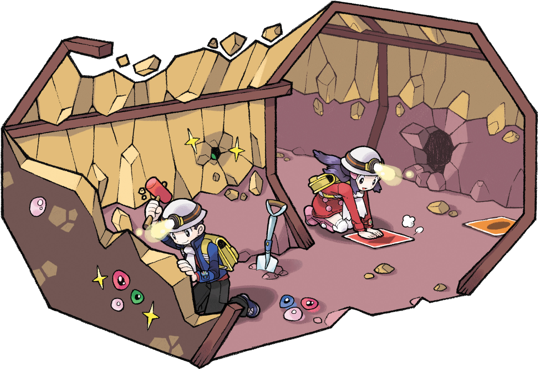 Sinnoh Underground - Pokemon Underground (1741x1195), Png Download