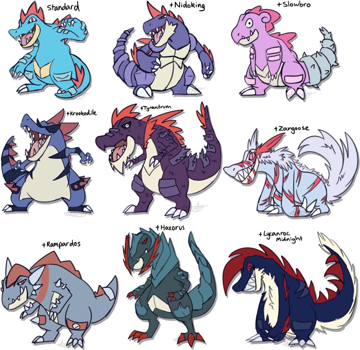 Variants Are Just So Fun To Draw Y'know This Time I - Cartoon (1280x1280), Png Download