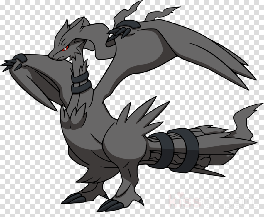 Black Reshiram Clipart Pikachu Reshiram Zekrom (900x740), Png Download