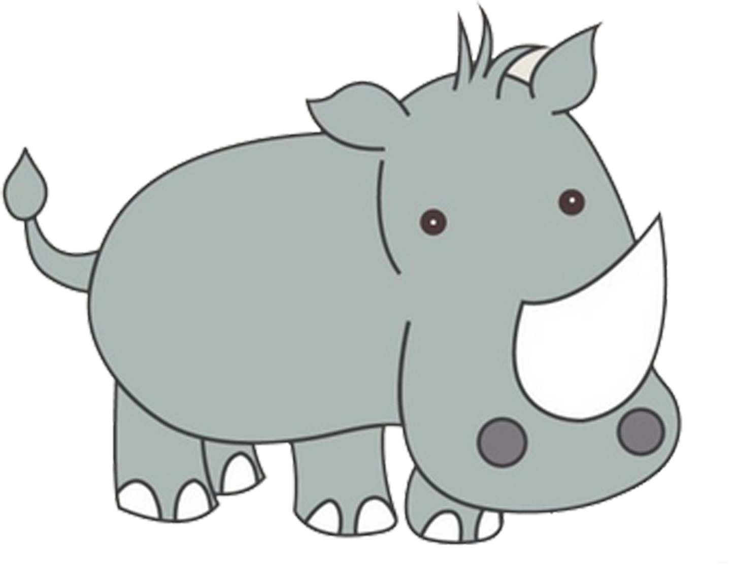 Rhinoceros Icon Rhino Transprent - Rhino Cartoon (1608x1308), Png Download