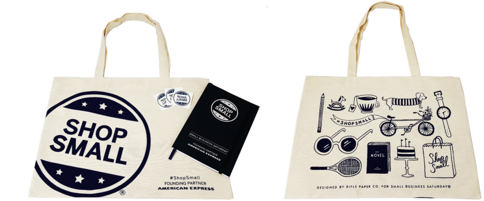Shop Small Bag, Notebook, & Tattoos - Small Business Saturday Tote Bags (1024x501), Png Download