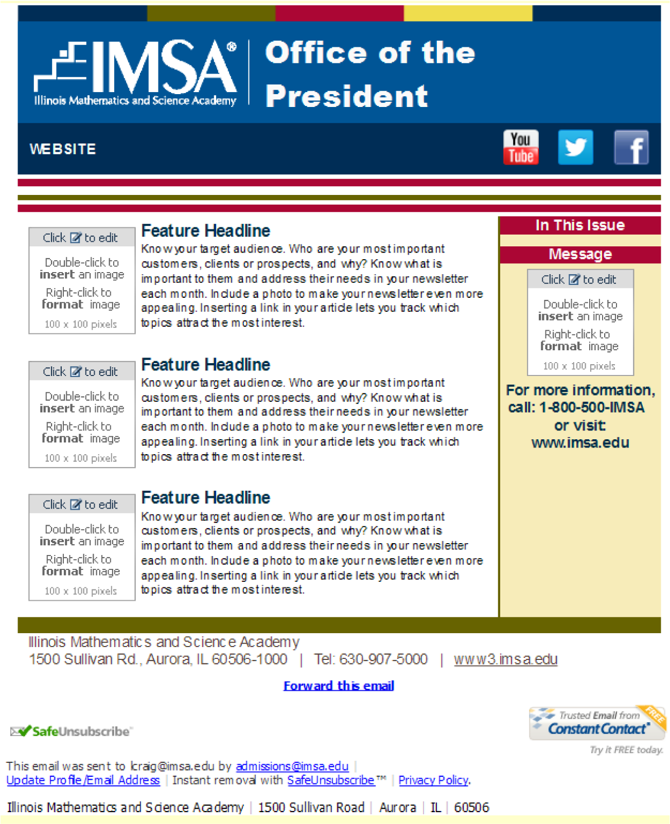Imsa Branded 2-column - Illinois Mathematics And Science Academy (1923x1771), Png Download