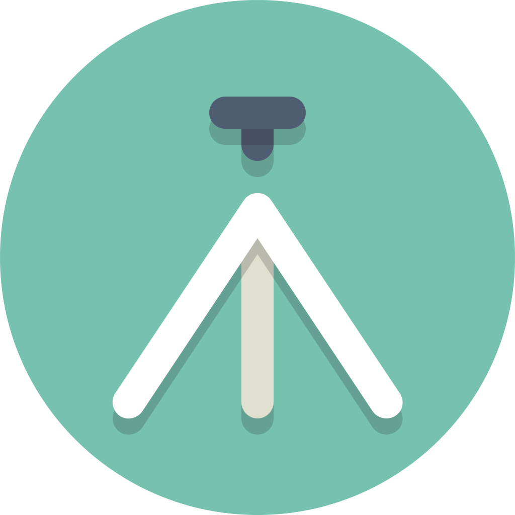 Circle Icons Tripod - Tripod Flat Icon Png (1024x1024), Png Download