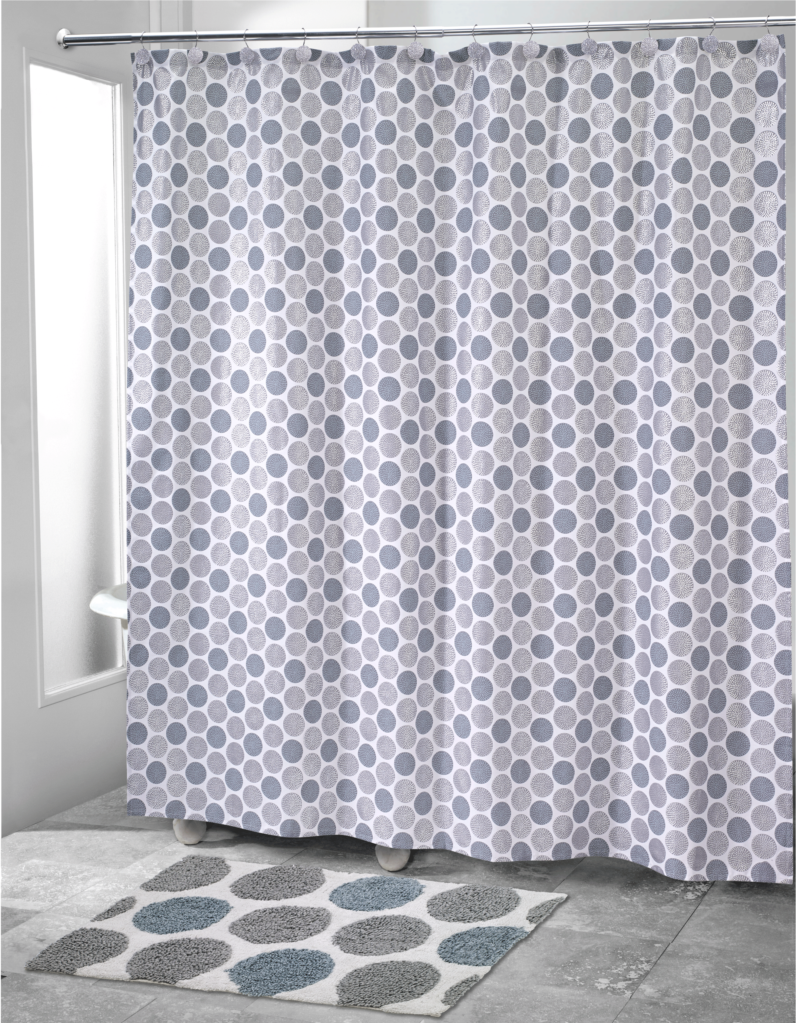 Dotted Circles Shower Curtain Collection - Avanti Dotted Circle Shower Curtain - Shower Curtain (3375x3375), Png Download