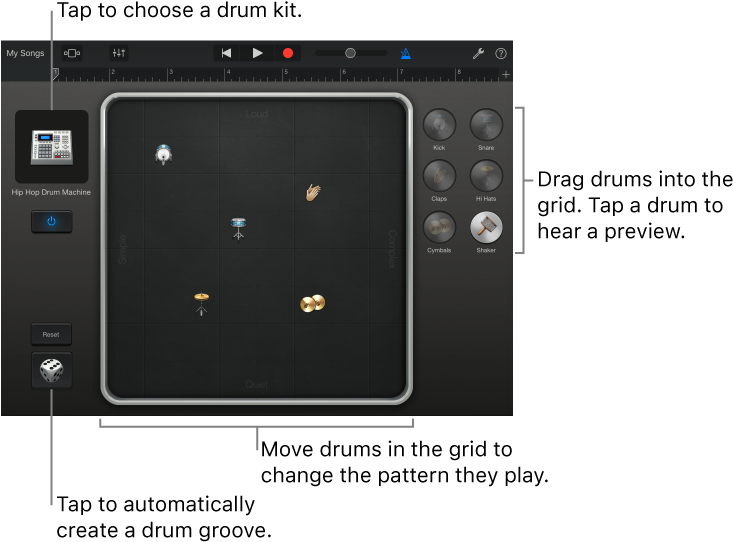 Smart Drums Touch Instrument - Musical Instrument (750x548), Png Download