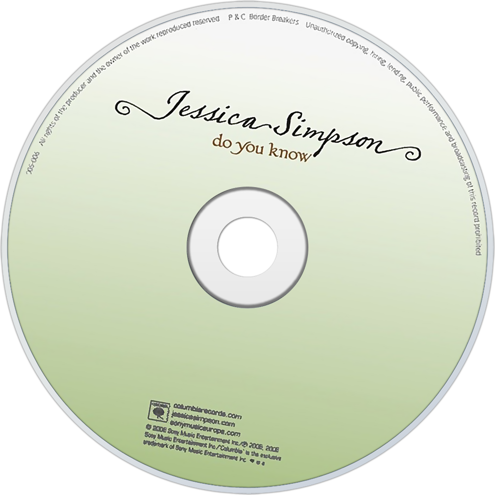 Jessica Simpson Do You Know Cd Disc Image - Corazon Feliz (1000x1000), Png Download