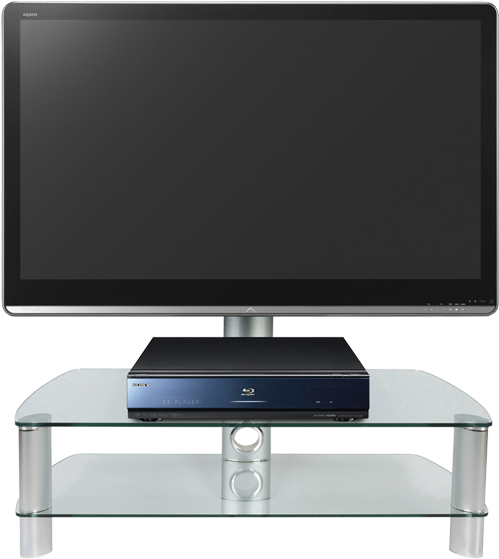 Stil Stand Swivel Clear Glass Cantilever Tv Stand Upto - Stil Stand 2053chcl Glass Tv Stand With Swivel (800x600), Png Download