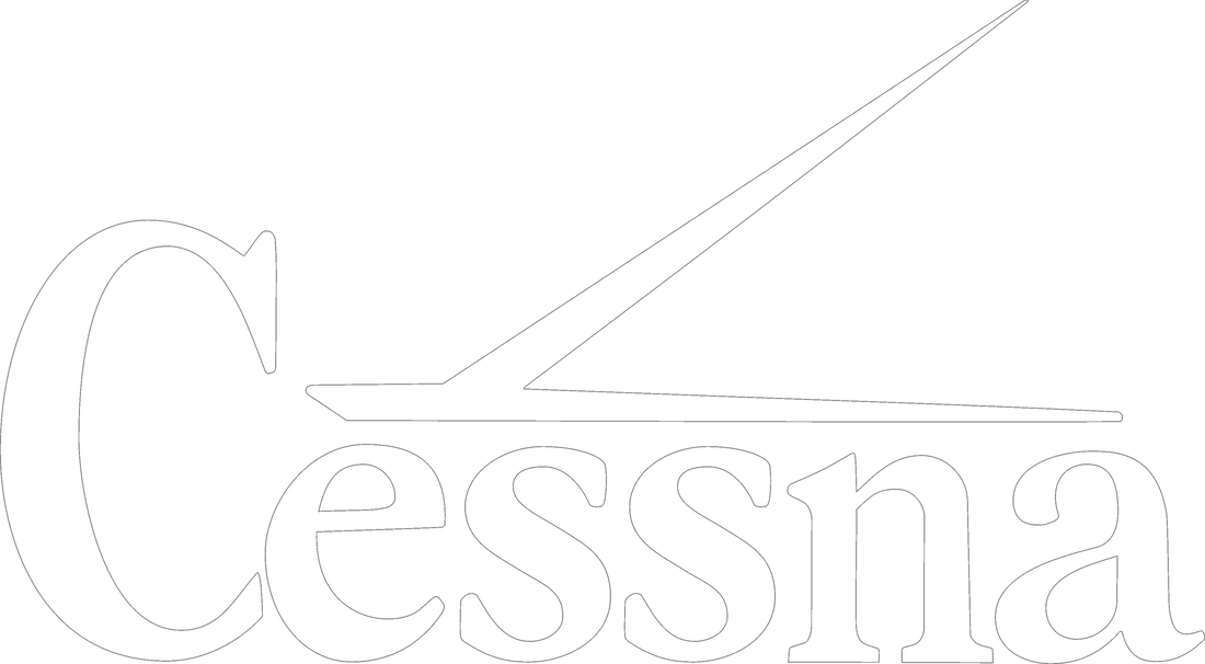 Cessna Logo With Wing, Black Outline On Transparent - Line Art (1100x606), Png Download