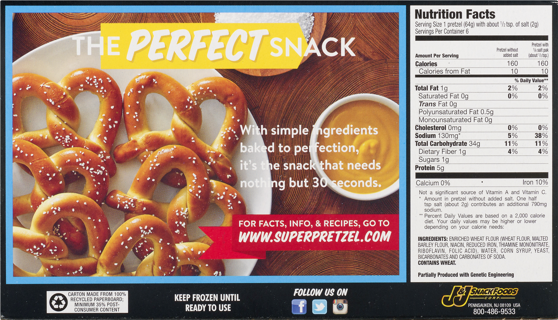 Superpretzel Fully Baked Soft Pretzels 36 Ct. Box (1800x1800), Png Download