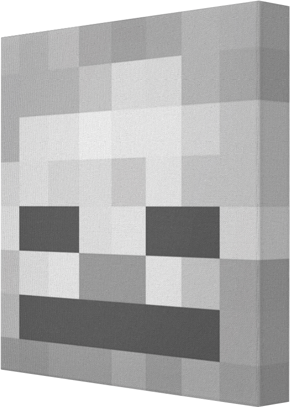 Pics On Canvas - Minecraft Skeleton Face (721x904), Png Download