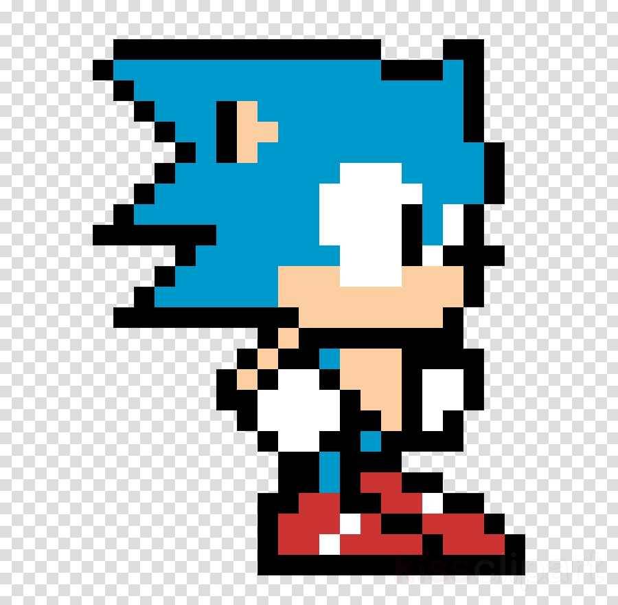 Sonic Pixel Art Grid Clipart Minecraft Sonic The Hedgehog - Pixel Art Sonic Dash (900x880), Png Download