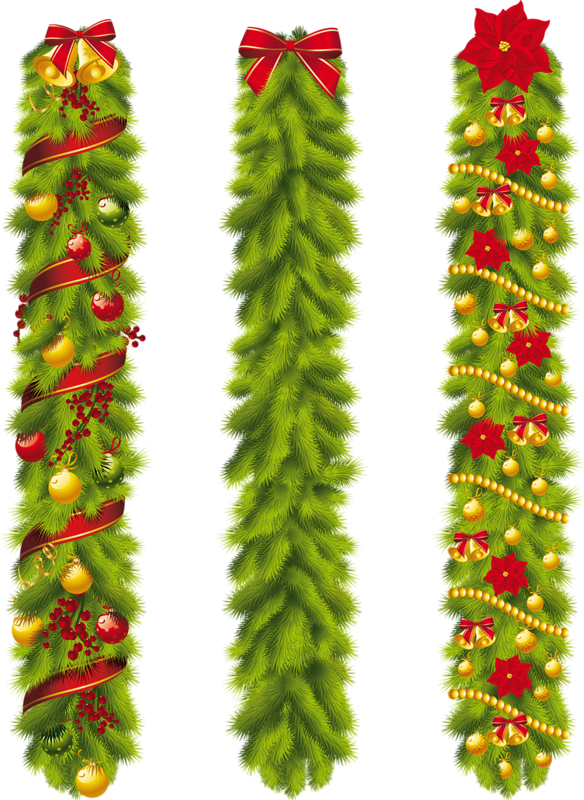 Adorno Navidad - Christmas Deco Garland Png (584x800), Png Download