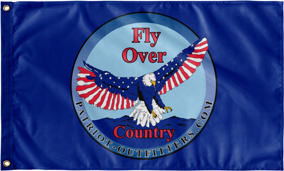 Blue Flag Eagle, Fly Over Country Flag - Flag (1024x1024), Png Download