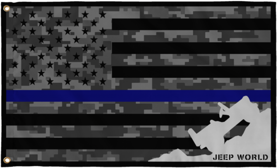 Jeep World Usa Back The Blue Jeep Flag - Jeep (600x600), Png Download