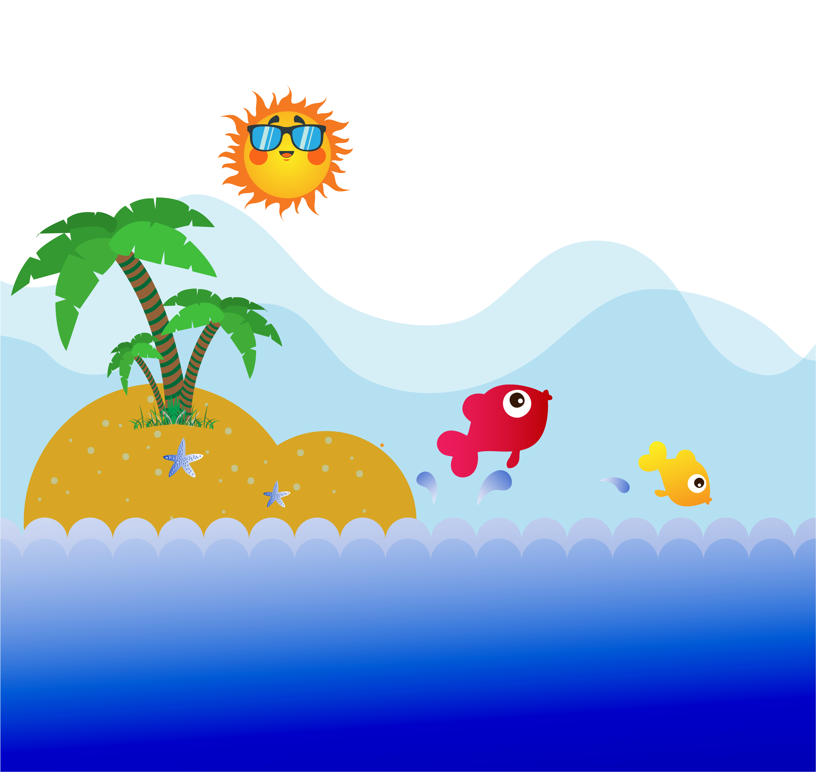 Download Cdr Graphic Design Colorful Ocean - Cartoon PNG Image with No Background Download Cdr Graphic Design Colorful Ocean - Cartoon PNG Image with No Background
