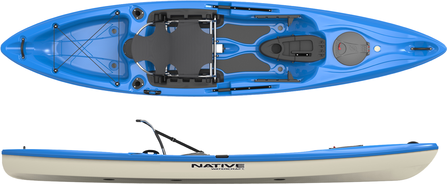 Manta Ray Angler 12 Lt (2000x850), Png Download