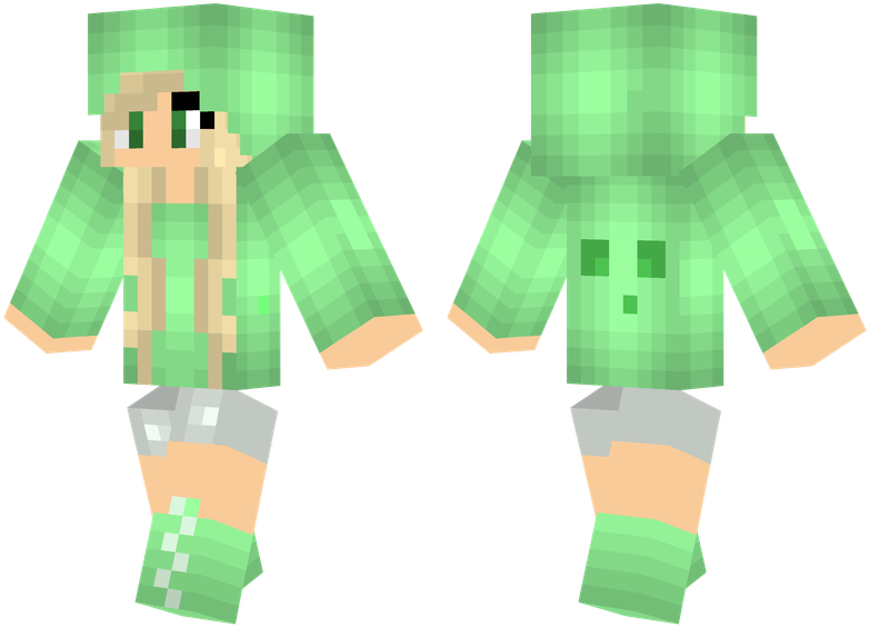 Slime Girl - Minecraft Skin Water Melon (804x576), Png Download