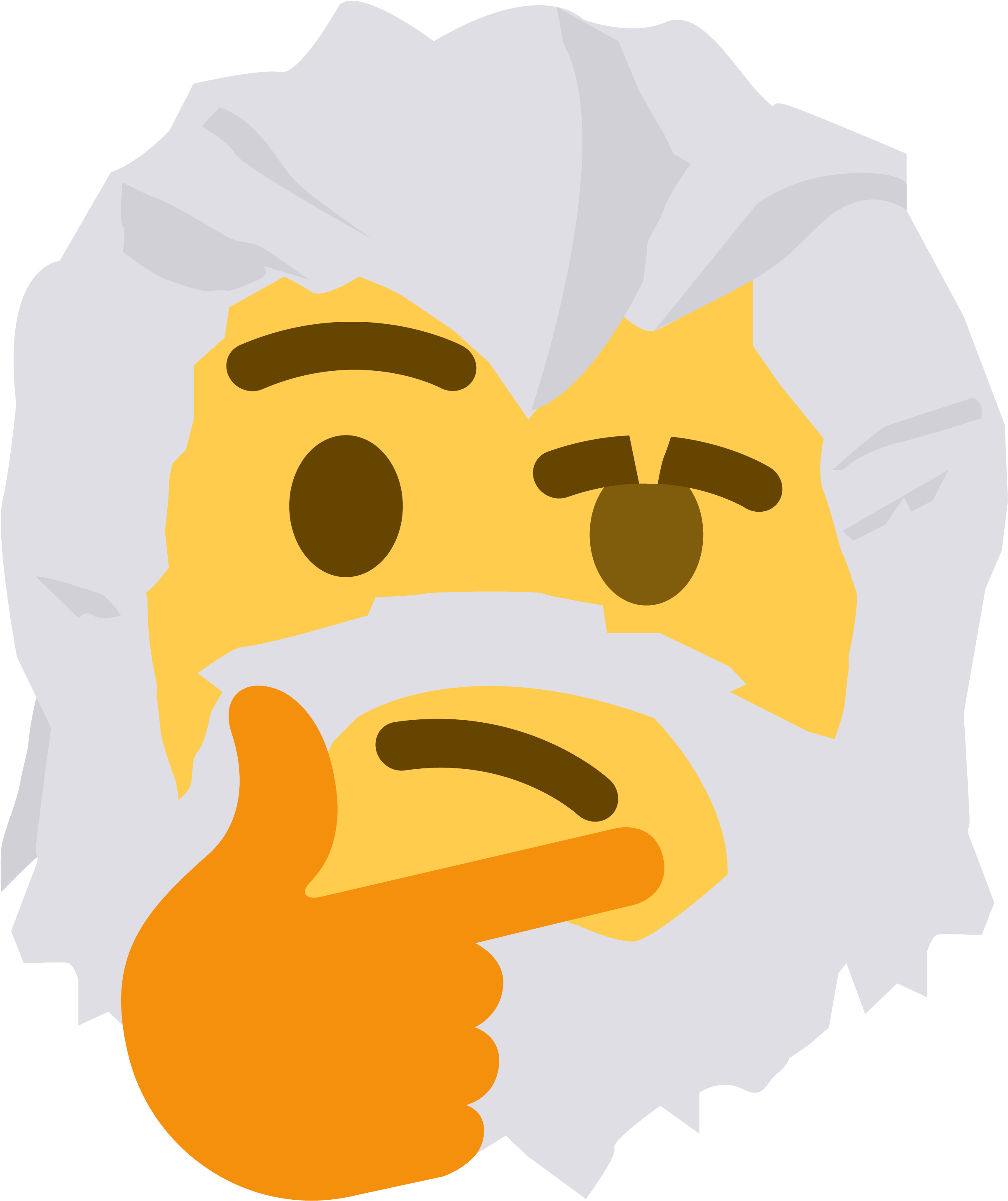 Reinthonk - Telegram Stickers Thinking Face (3000x3000), Png Download