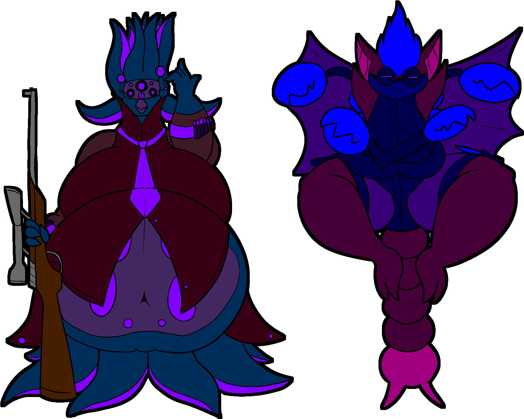 Malamar And Gliscor - Gliscor Anthro (1819x1408), Png Download