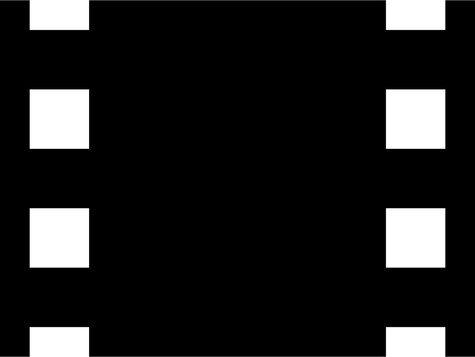 Film Strip Black Silhouette Comments - Monochrome (980x736), Png Download